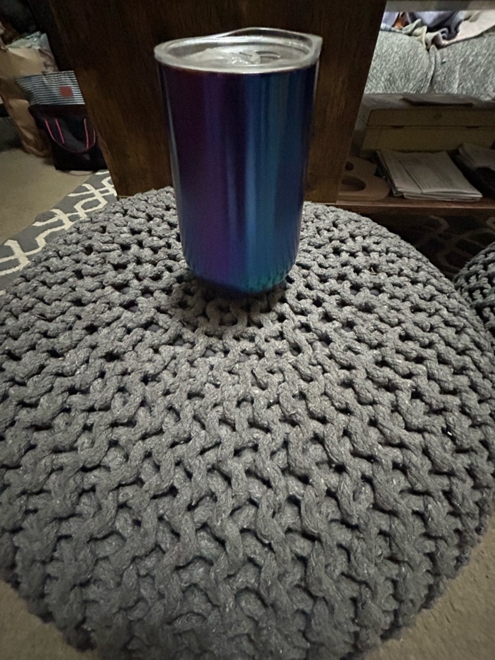 Iridescent Blue-Purple Stainless Steel Tumbler - Travel Drink Cup